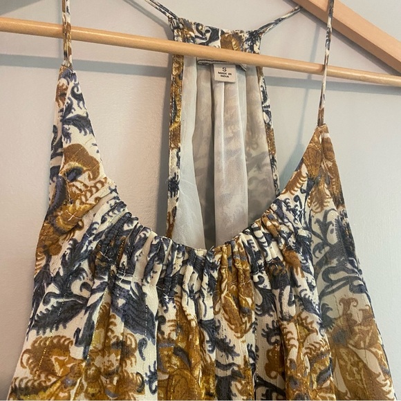 Lucky Brand Brown and Tan Smocked Camisole - Picture 4 of 6